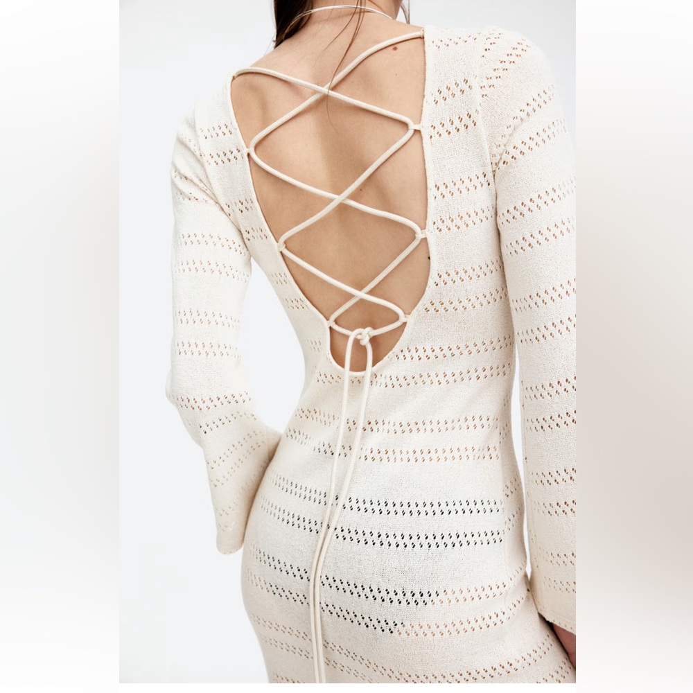Cream Knit Dress